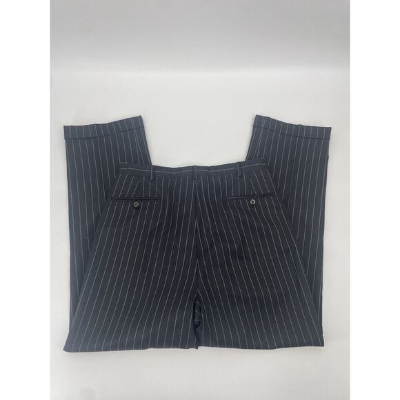 Ralph Lauren Purple Label 3 Piece Suit Black Wool Stripe 42L Jacket Vest 36 Pant - Picture 9 of 16
